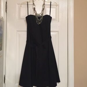 White House Black Market Black Strapless A-Line Dress